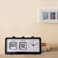 thumbnail image 3 of 2X Reloj Despertador Mecánico Novedad Flip Clock Reloj Digital de Escritorio con Calendario Reloj Decoración del Hogar Decoración Retro, Negro, 3 of 5