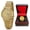 Gold Dial Gold Band, variant on DUCTUS Mens Watches – Analog Watch with Silver Dial & Gold Band, Two Tone Dress Watches for Men, 3ATM Waterproof, 40mm Case