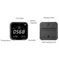 thumbnail image 3 of Detector,Wall Mountable Screen 400-5000ppm Co2 Air Temperature Tester Carbon Dioxide Meter With Auto Alarm Meter 400-5000ppm Co2 Temperature Tester Wall Screen Built-in Battery Black, 3 of 6