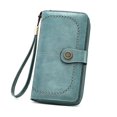 thumbnail image 1 of Cartera de mujer de piel encerada europea y americana Cartera vintage Monedero largo de gran capacidad europeo y americano, 1 of 6