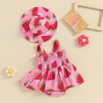 thumbnail image 3 of Okbabeha Baby Girl Dress Newborn Romper Dresses Infant Slip Smocked Bodysuit Toddler Summer Watermelon Print Clothes, 3 of 7