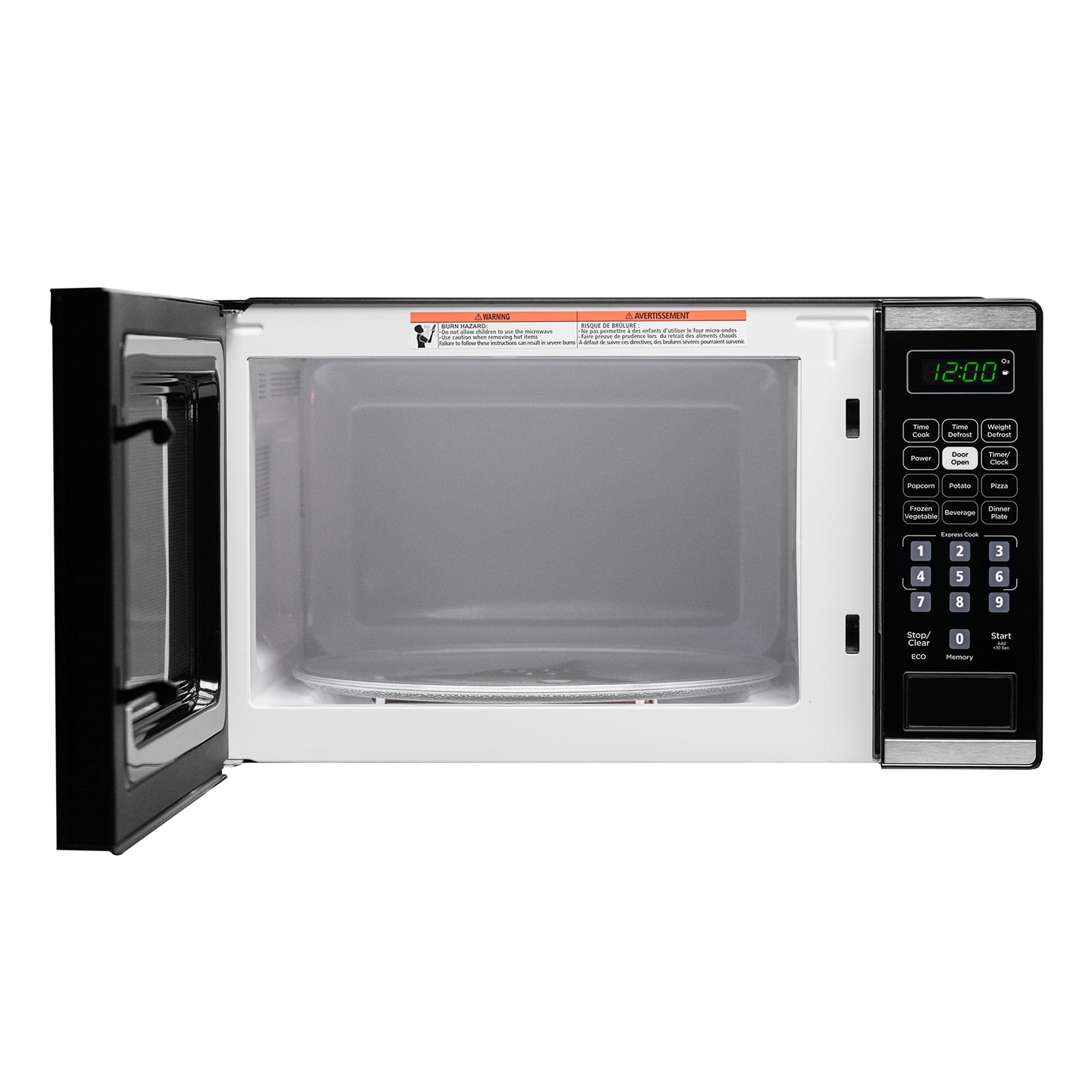 Danby 0.7 cu. ft. Countertop Microwave in Black and Stainless Steel (DBMW0722BBS)