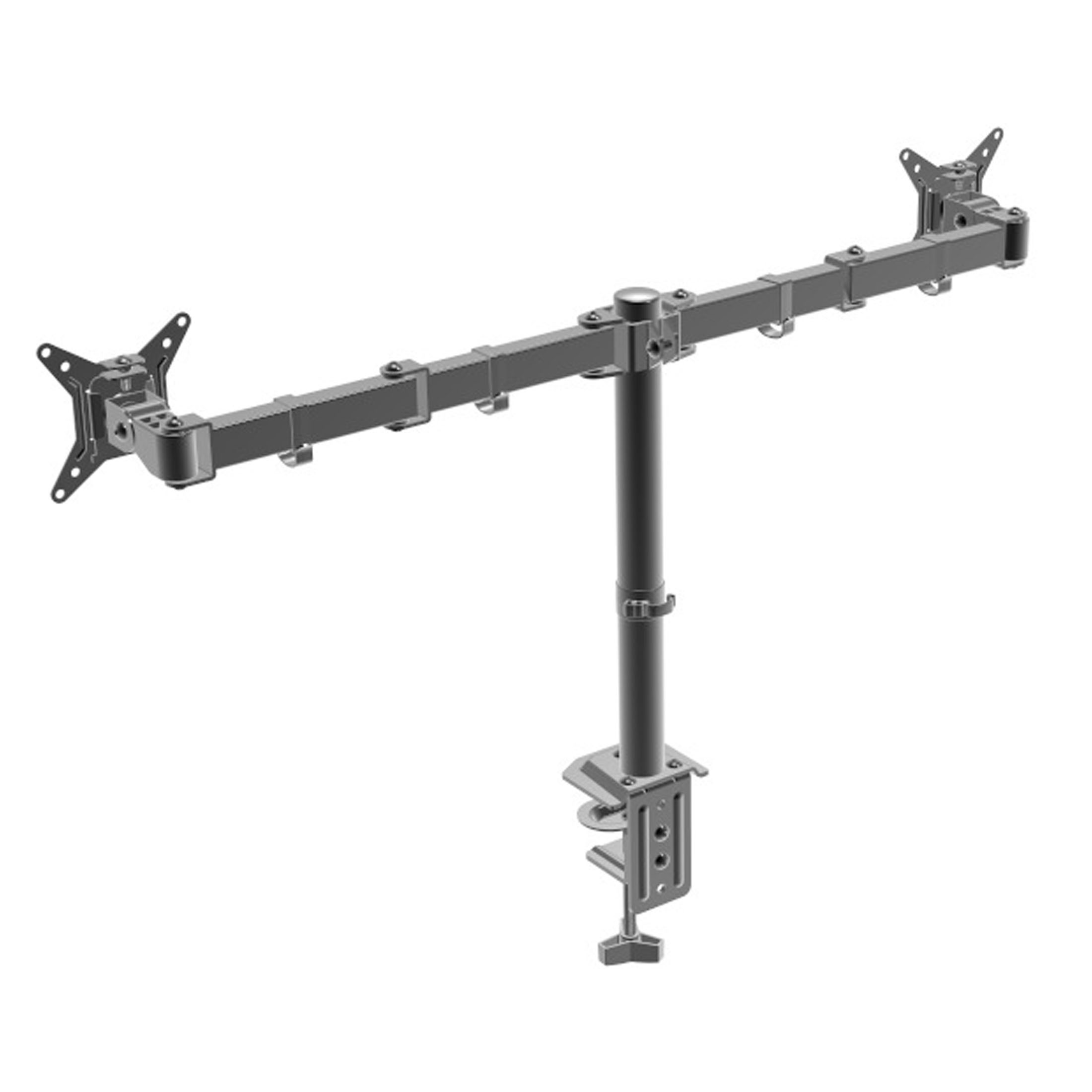 Soporte de escritorio para doble monitor onn de movimiento completo, para 2 pantallas hasta 32 pulgadas: rotación, inclinación y giro 4