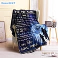 thumbnail image 2 of LHSHID Custom Blanket for Dad from Daughter Soft Personalized Blanket for Papa Grandpa from Granddaughter Customize Sherpa Blanket for Uncle from Niece 40"x50", 2 of 7