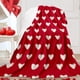 thumbnail image 5 of Manta de franela para sofá, manta de San Valentín, manta de forro polar suave y acogedora con corazones rojos, ideal para sofá, cama y descanso, ideal como regalo para niños., 5 of 6