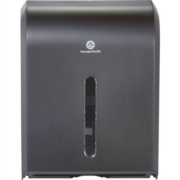 Georgia-pacific Combi-fold Paper Towel Dispenser - C Fold, Multifold, Bigfold, Z Fold Dispenser - 400 X C Fold, 600 X Multifold - 15.5" Height X 11" Width X 5.3" Depth - Plastic - Black - Durable