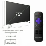 Hisense 75 Class 4K UHD LED LCD Roku Smart TV HDR R6 Series 75R6E4