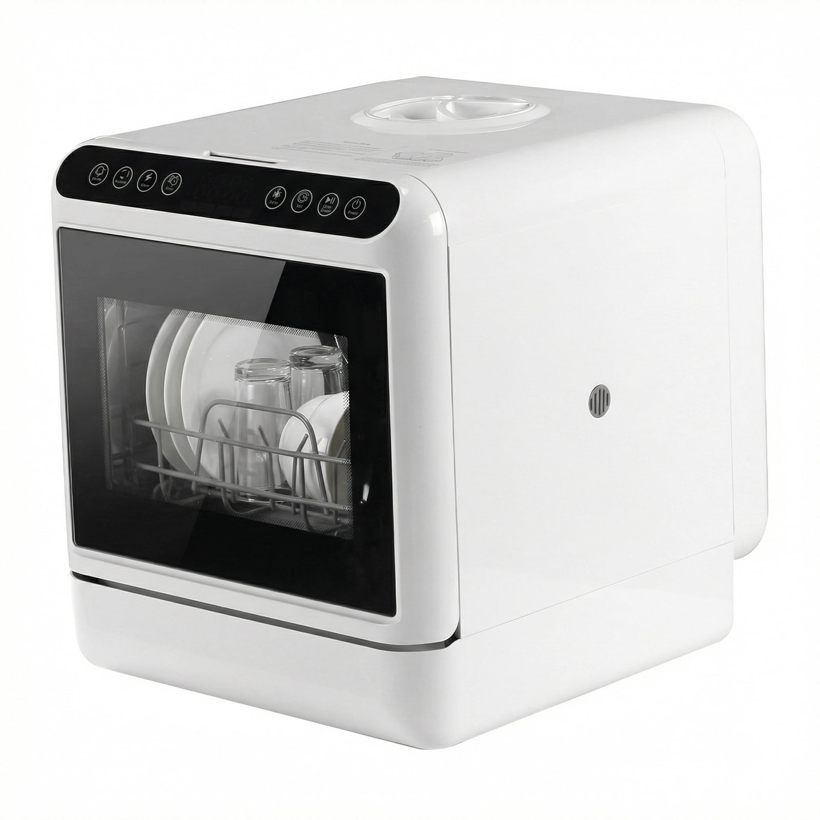 golytefs Countertop Dishwasher with 6L Built-in Water Tank Small Mini Portable Dishwasher Countertop 360 Dual Spray Bottle Sterilizer And Dryer High-temp& Air-dry Function for Apartments& Rvs