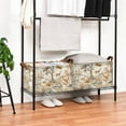 thumbnail image 3 of Yayeee Foldable Storage Basket for Shelves with Handles Waterproof Cloth Bins, Forest Pattern, 3 of 7