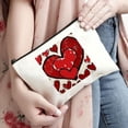 thumbnail image 3 of Pratyus Tote Bag Pink Love Cosmetic Bag with Hearts Love Symbolism for Women Friends Travel Essentials Ladies Accessories White, 3 of 6