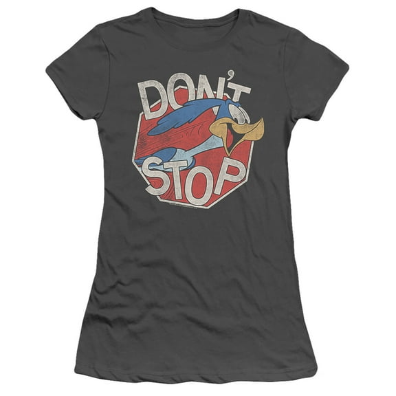 Looney Tunes Dont Stop S/S Junior Women's T-Shirt Sheer Charcoal