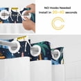 thumbnail image 2 of No Hook Shower Curtains with Snap-in Liner Set, Tropical Palm Trees Waterproof Hotel Style Bathroom Shower Curtain, Desert Camels Houses Aloe Vera Black Breathable Mesh Top Bath Curtains 66''x72'', 2 of 9