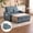 Blue-Gray, variant on Ktaxon Faux Leather Loveseat Sofa Bed with Side Pockets, Adjustable Backrest Lounge for Living Room, Game Room Green