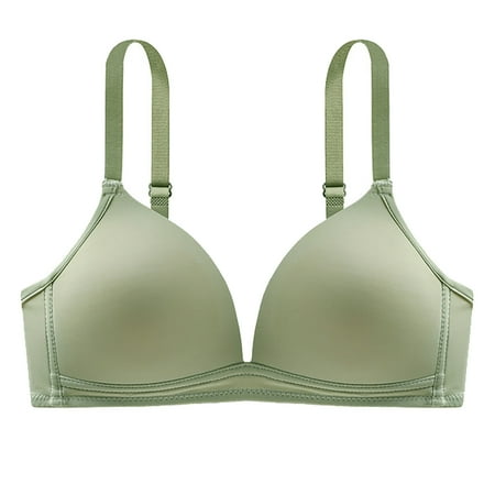 Womens Deep V Full Coverage Bras No Underwire Push Up Seamless Bralettes Soft Plunge Lightweight Adjustable Everyday Bra