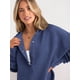 thumbnail image 4 of Sudadera con capucha PRETTYGARDEN a la moda 2024 con botones y cuello en V, color azul, 4 of 5