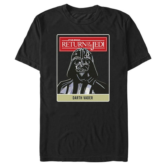 Men's Star Wars: Return of the Jedi Return of the Jedi Darth Vader Card Graphic Tee Black 2X Large