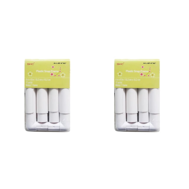 Matsuzay Aro de bordado de plástico, marcos de Clip de punto de cruz cuadrados, aros de costura rectangulares, herramientas de bricolaje para 6x6 2Conjunto