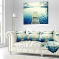 thumbnail image 2 of Designart Sunset Over Tranquil Lake - Bridge Throw Pillow - 16x16, 2 of 4