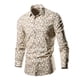 thumbnail image 1 of Blusa y camisa de manga larga con cuello vuelto para hombre, blusa informal de moda con estampado de cuello vuelto y botones, blusa de manga larga para hombre, 1 of 3