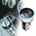 thumbnail image 4 of Adaptador de cargador para coche, accesorios portátiles para automóvil con voltímetro LED y puertos USB duales. Plata, 4 of 8