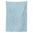 thumbnail image 3 of Ambesonne Orient Tablecloth Rectangular Table Cover, Art Style with Swirls, 60"x90", Pale Blue and Coconut, 3 of 4