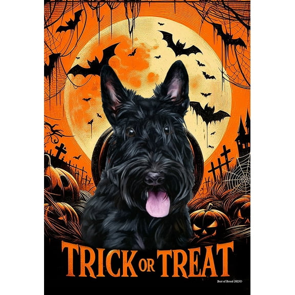 Scottish Terrier - Best of Breed  Halloween House Flag