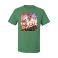 thumbnail image 2 of Unicorn Fanstasy Rainbow Castle Men's Graphic T-Shirt, Kelly, Large, 2 of 3