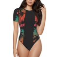 thumbnail image 1 of Cauagu Go Surfeur T-Shirts à Col Rond Manches Courtes pour Femmes Combinaison Quotidienne-Grand, 1 of 7