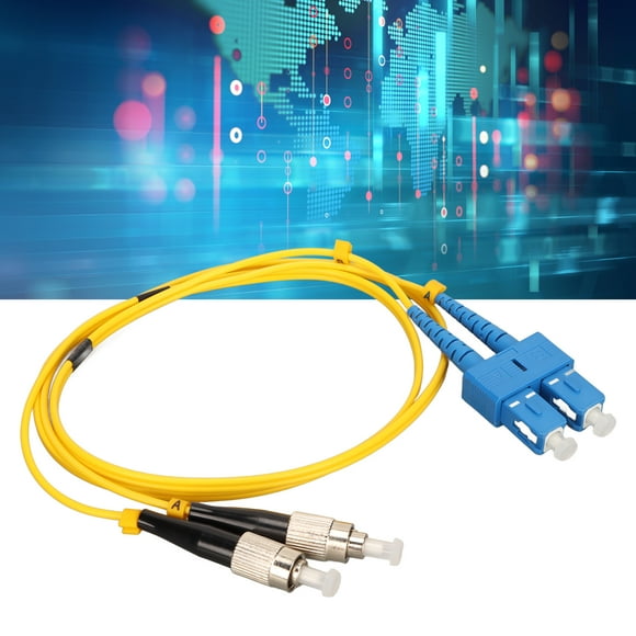 Fiber Patch Cable, 0.5M FC To SC Duplex Single Mode Fiber Optic Jumper Thick PVC Gigabit Optical Patch Cord For SFP Transceivers Ethernet Switches Media Converters