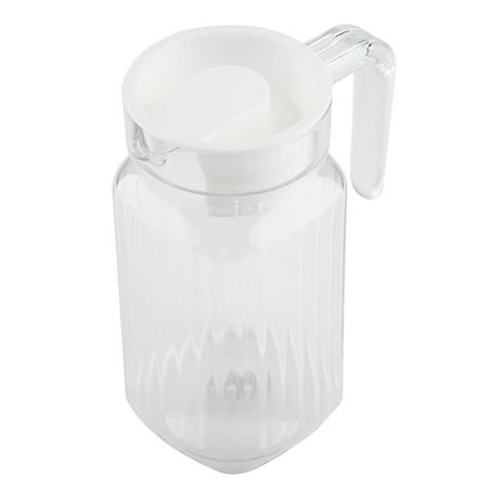 

Reusable Acrylic Transparent Juice Bottle Striped Water Ice Cold Juice Jug with Lid great for Homemade Bar Juice Cold Tea or for [500ML]