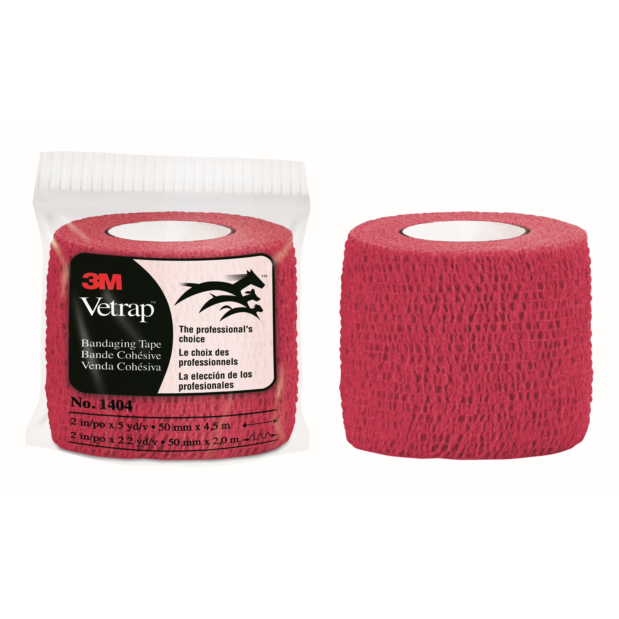 3M Vetrap Bandaging Tape Bulk Pack, 1404R Bulk Red