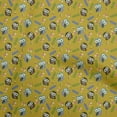 thumbnail image 1 of oneOone Rayon Dark Mustard Fabric Owl Craft Projects Decor Fabric Printed By The Yard 56 Inch Wide, 1 of 5