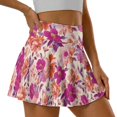 thumbnail image 3 of Uorisango Classic Flower Women's Golf Skirt for Running Casual Relaxed Women's Active Performance Skort Lightweight Mini Skirts with Shorts Pockets, 3 of 7