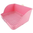 thumbnail image 2 of Rabbit 11x9.1x5.9 Inch Bunny Corner Toilet Box Potty Trainer Small Animal Cage Toilet Bedding Box for Rabbit Bunny Guinea Pigs Chinchilla Ferret Pink, 2 of 7