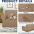 thumbnail image 4 of 100% Dual Waterproof Couch Cover Slipcovers for Couches and Sofas - Stretch Non Slip Fleece Sofa Covers Washable, Leakproof Furniture Protector for Kids, Pets, Dog (Sofa, Light Gray), 4 of 7