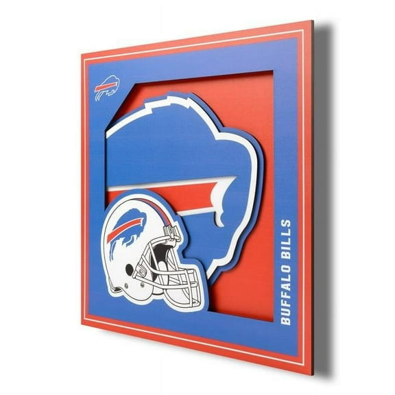 YTF NFL Buffalo Bills 3D Logo Series Wall Art 12X12