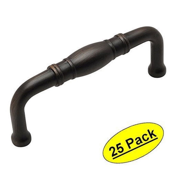Cosmas 4313ORB Oil Rubbed Bronze Cabinet Hardware Handle Pull - 3" Hole Centers - 25 Pack