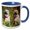 Blue/White, variant on 3drose, Two Very Happy Yellow Labradors, Pr, 11oz Two-tone Yellow Mug
