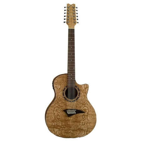 Dean Guitars Exotica 12 String Quilt Ash Acoustic Electric Guitar, EQA12