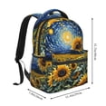 thumbnail image 2 of Pofeuu Starry Sky Sunflower Print Backpack for Men and Women - Basic Bookbag Casual Daypack Backpacks for College Work Travel-One Size, 2 of 5