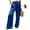 Purple, variant on Clossjun Satin Wide Leg Pants for Women Elastic Drawstring Waist Casual Trousers With Pockets for Work Out Party XL