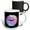 Multicolor, variant on 3drose, Chic Pink and Purple Gradient Lip Kiss Imprint Illustration, 11oz Two-tone Red Mug