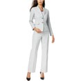 thumbnail image 1 of Traje de pantalón con solapa de pico para mujer Le Suit, gris, 4, 1 of 1