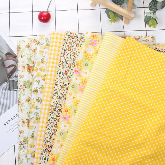 Pre Cut Bedding Suite,3 Types 7pcs 50*50cm DIY Assorted Cotton Fabric Pre Cut Cotton Fabric Bedding Impressive Results
