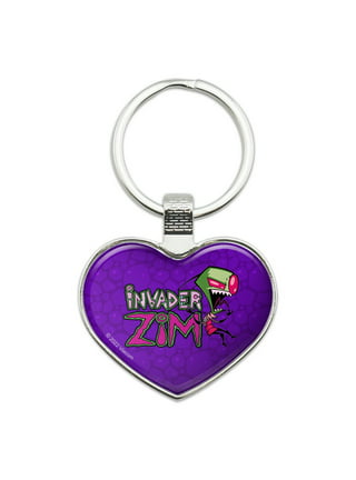 Invader Zim And Gir Id Badge Holder Lanyard W/ 2 Logo Rubber