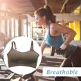 thumbnail image 4 of Minnieouse Sujetador deportivo sin costuras para mujer, top deportivo push up para fitness, espalda en U con relleno Ropa interior Caqui Minnieouse AP000316-05, 4 of 6