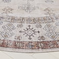 thumbnail image 3 of SAFAVIEH Arizona Tayler Medallion Polyester Machine Washable Area Rug, Beige/Rust, 6' x 6' Round, 3 of 10
