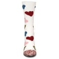 thumbnail image 4 of MeMoi Women's Plenty 'O Hearts Multicolor Cozy Crew Socks - Womens - Female, 9-11, Gull Gray, 4 of 4
