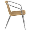 thumbnail image 3 of Commercial Aluminum and Black Rattan Indoor-Outdoor Restaurant Stack Chair, 3 of 9