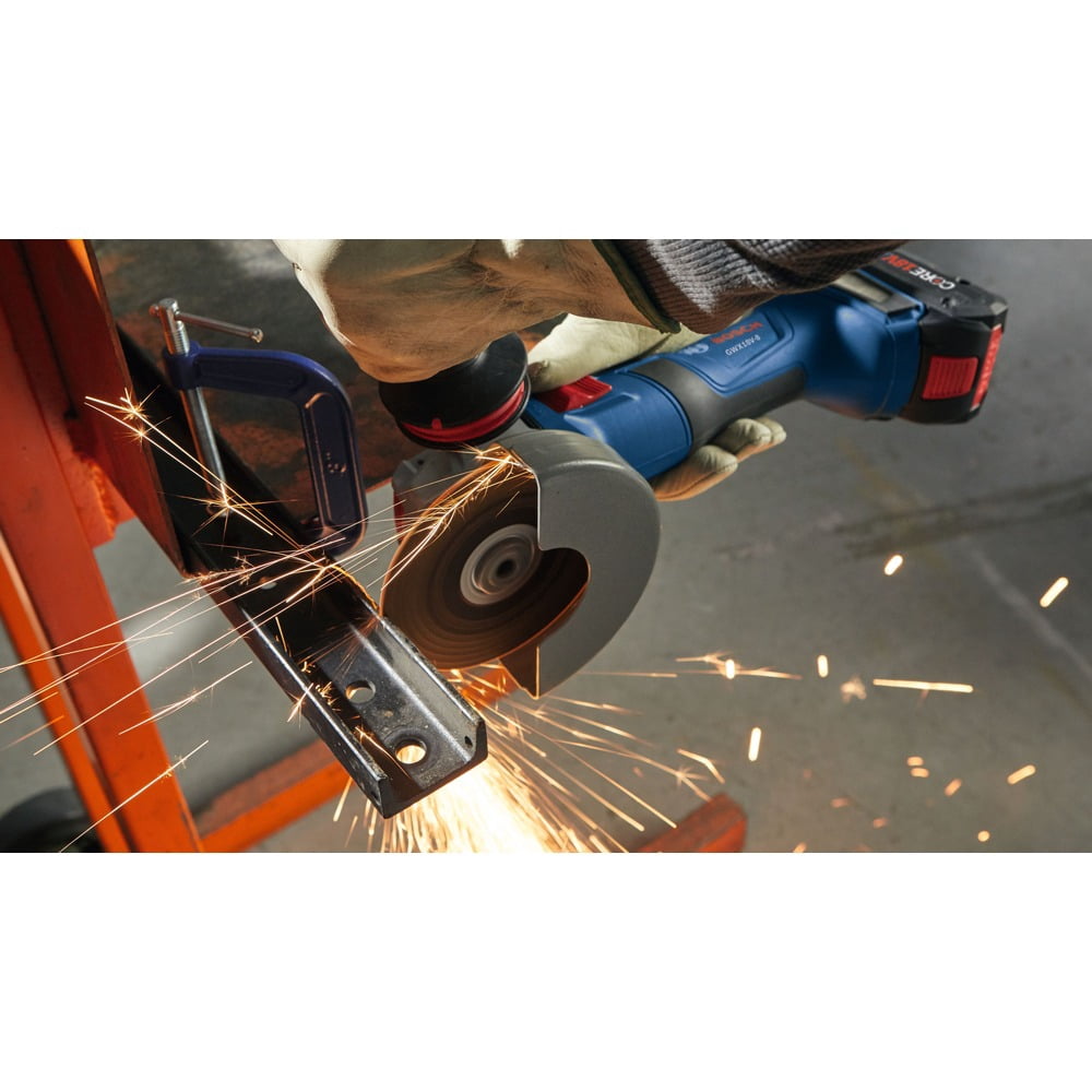 Restored Bosch GWX18V-8B15-RT 18V Lithium-Ion Brushless 4-1/2 in. Cordless X-LOCK Angle Grinder Kit (4 Ah) (Refurbished)